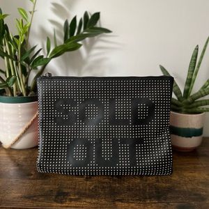 “Sold Out” Black Studded Clutch